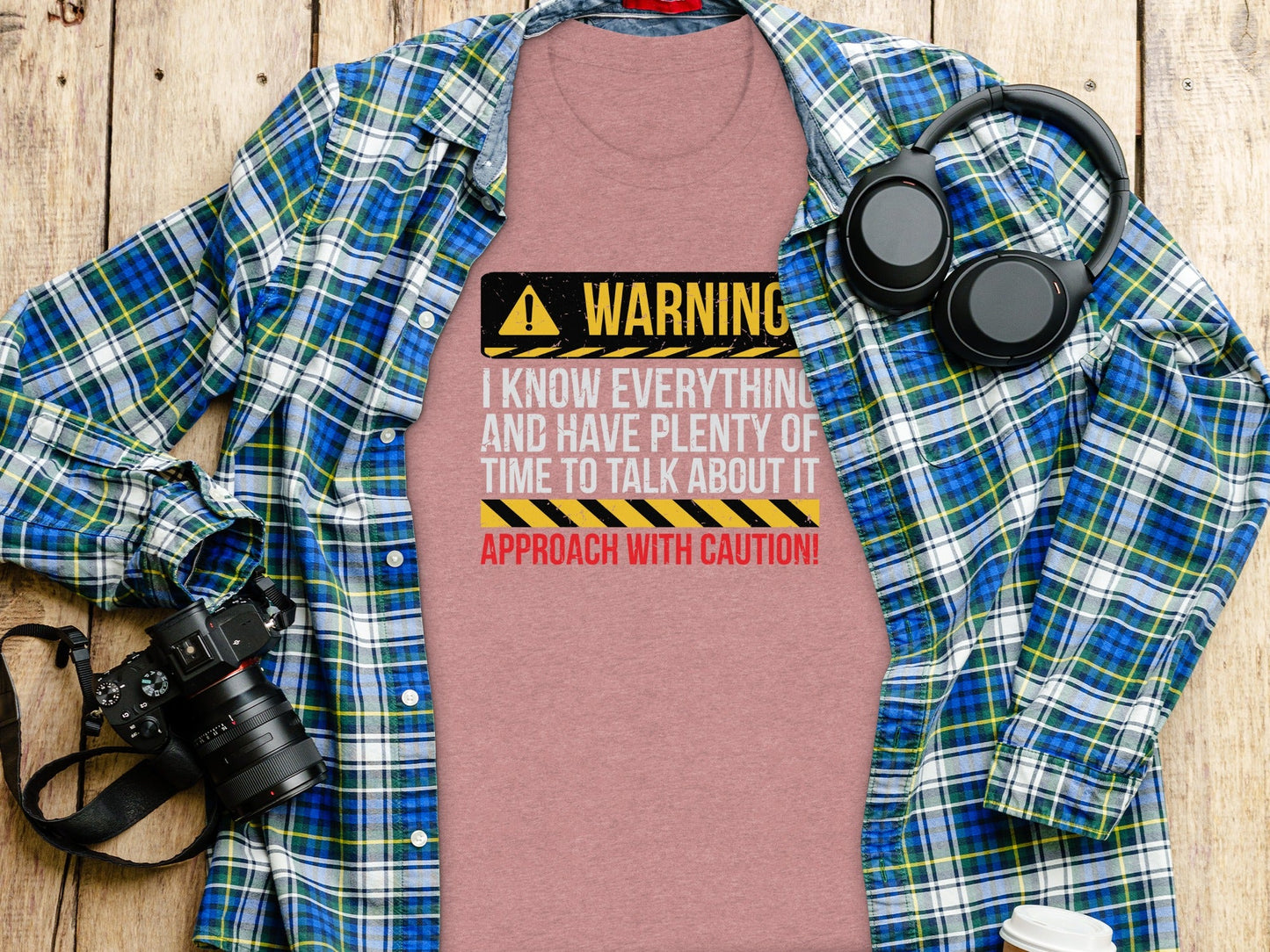 Warning I Know Everything Funny Statement Graphic T-Shirt