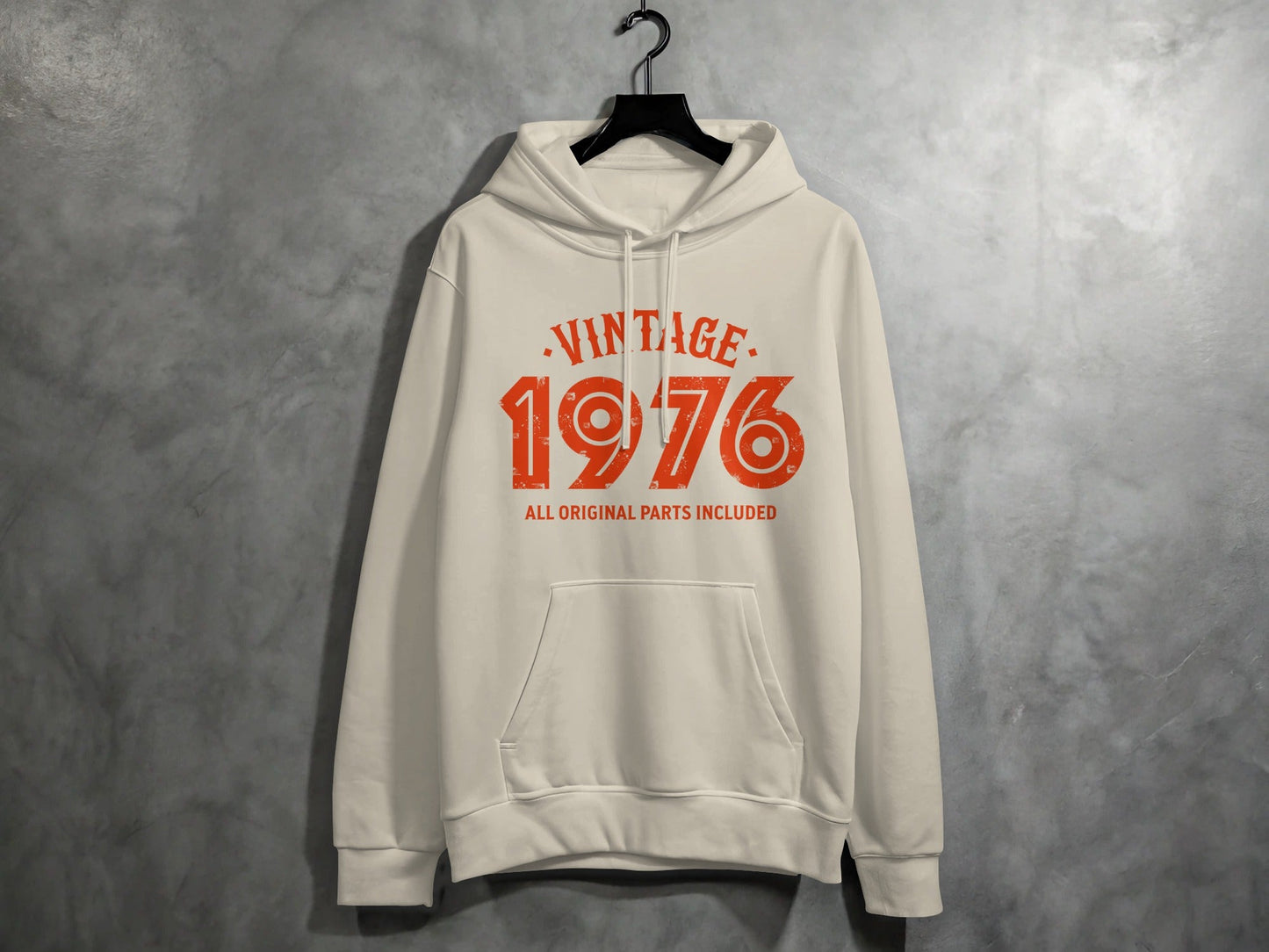 Vintage 1976 All Original Parts Included Graphic Design Hoodie