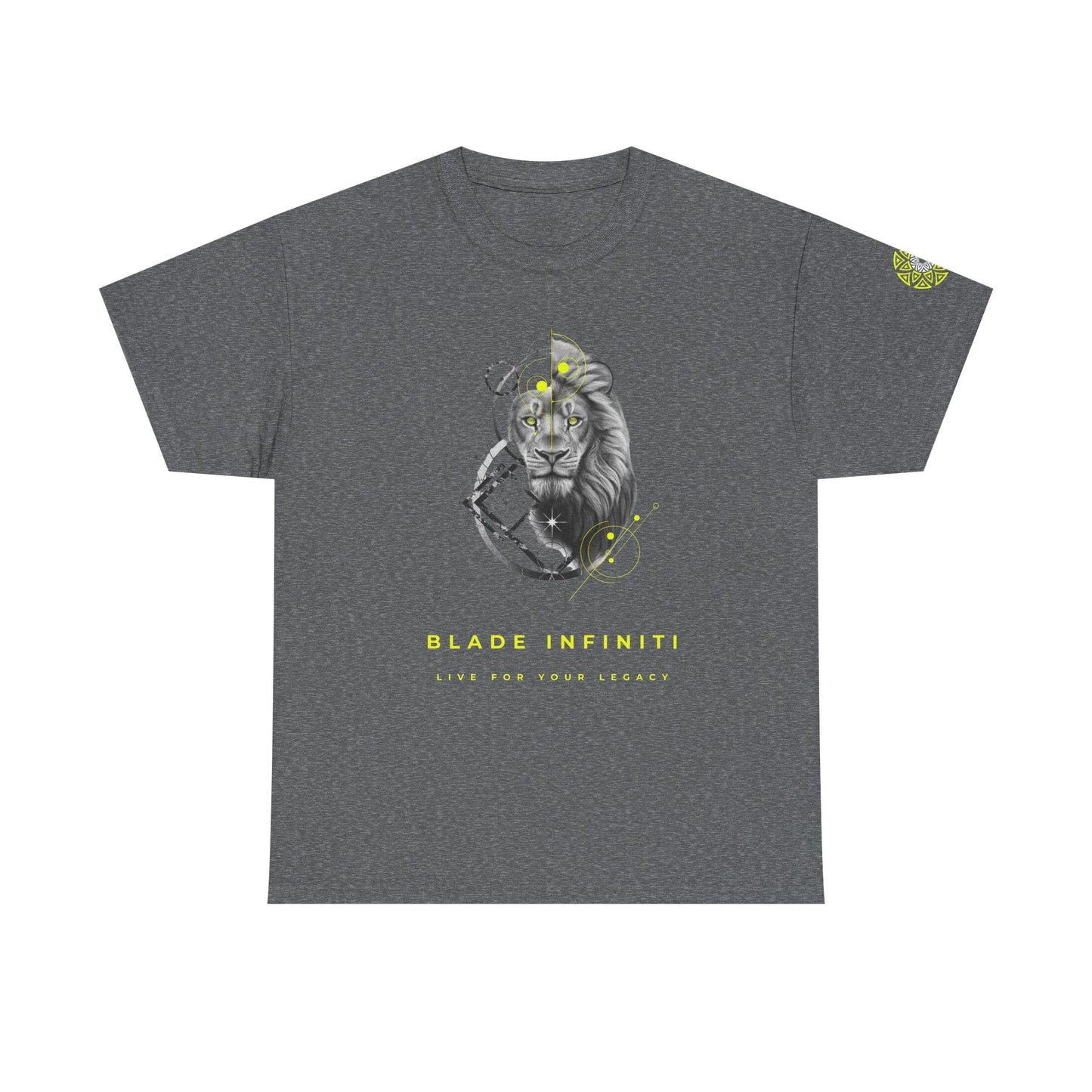 Geometric King Lion Neon Green TX T-Shirt