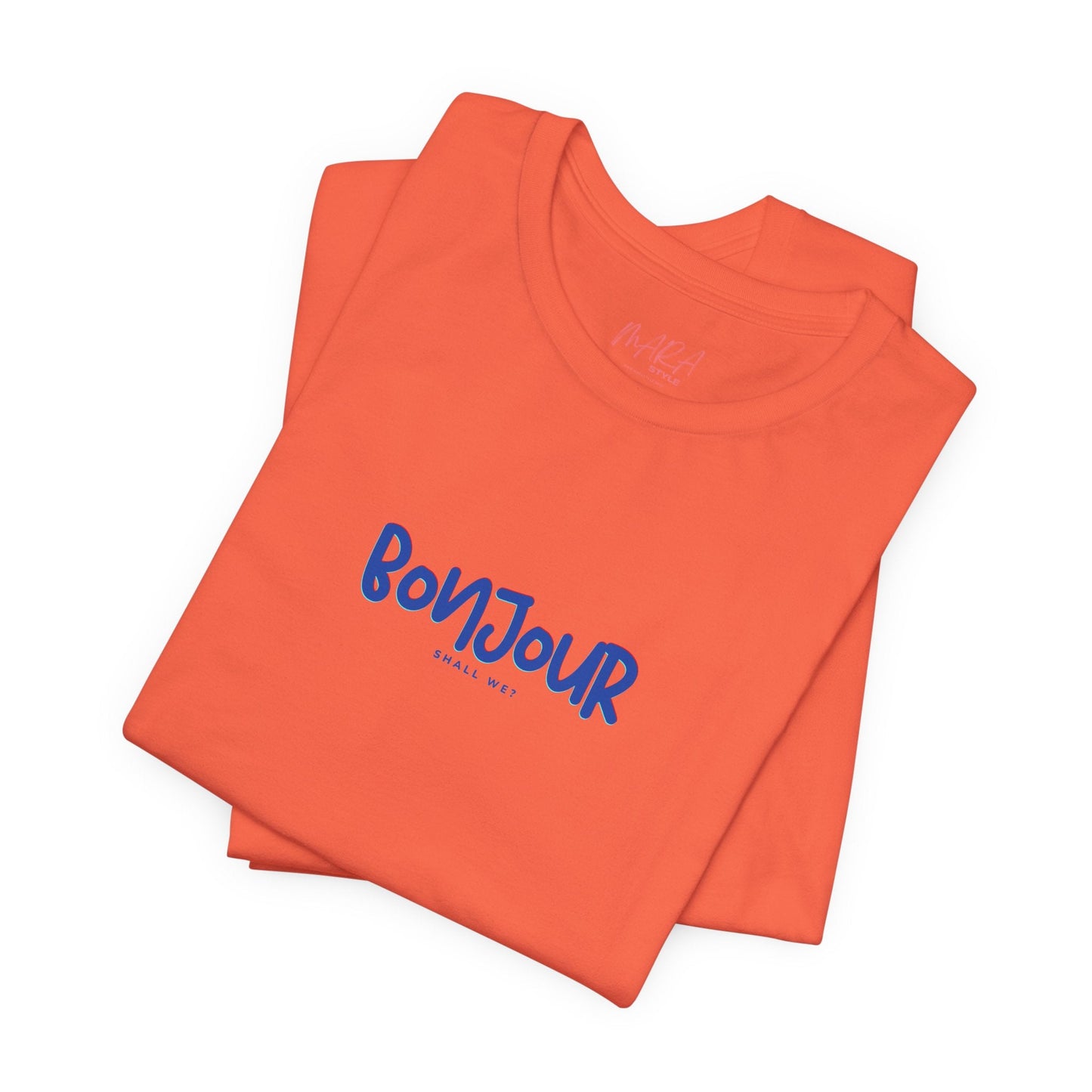 Bonjour Playful Hello Unisex Tee, French Preppy