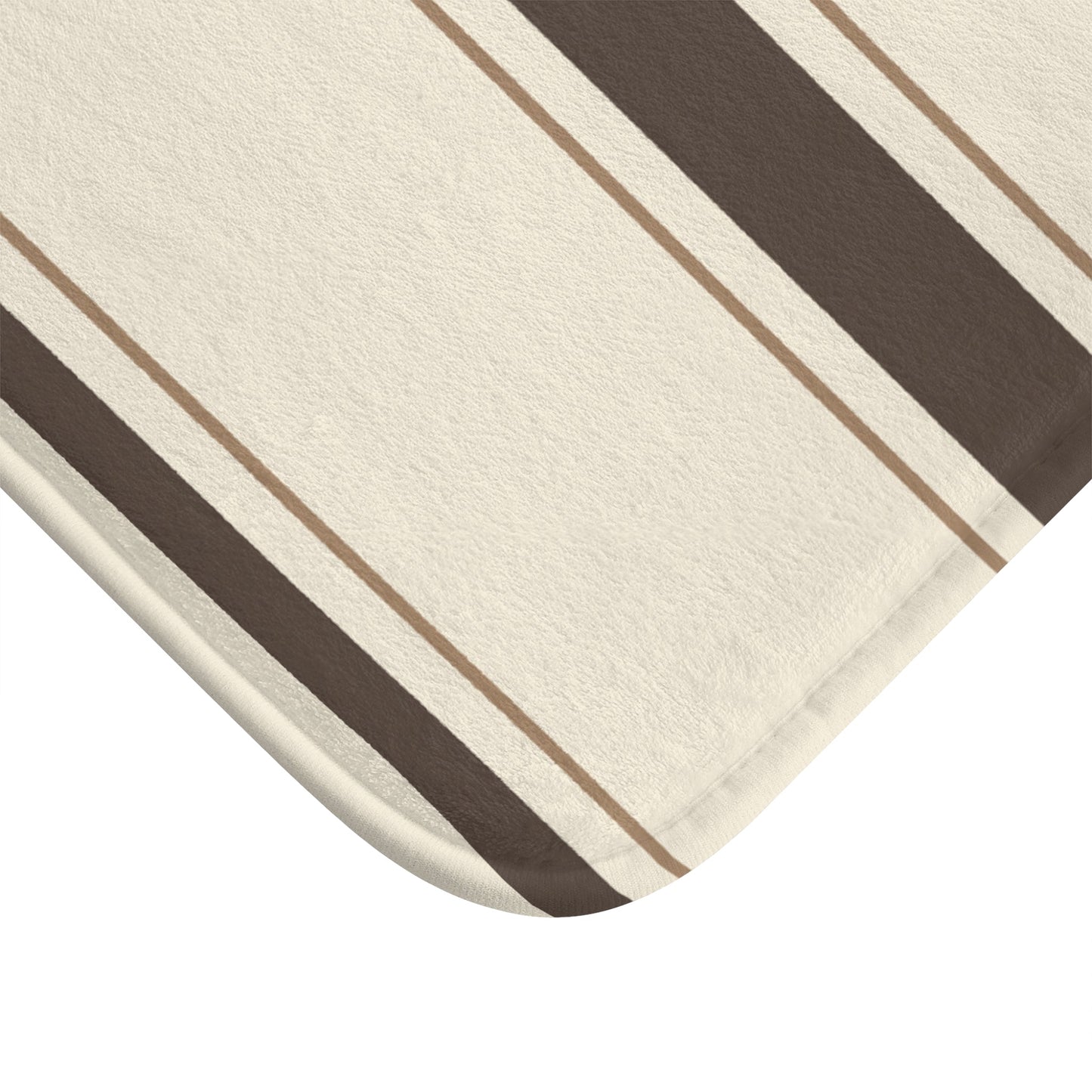 Le Bain Classic Striped Bath Mat, BROWN,  French Bathroom Decor
