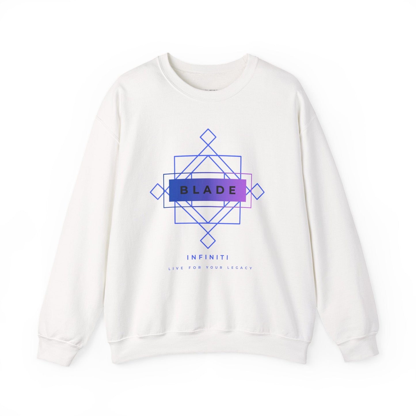 Geometric Infiniti Blue/Purple Ombre Unisex Crewneck Sweater
