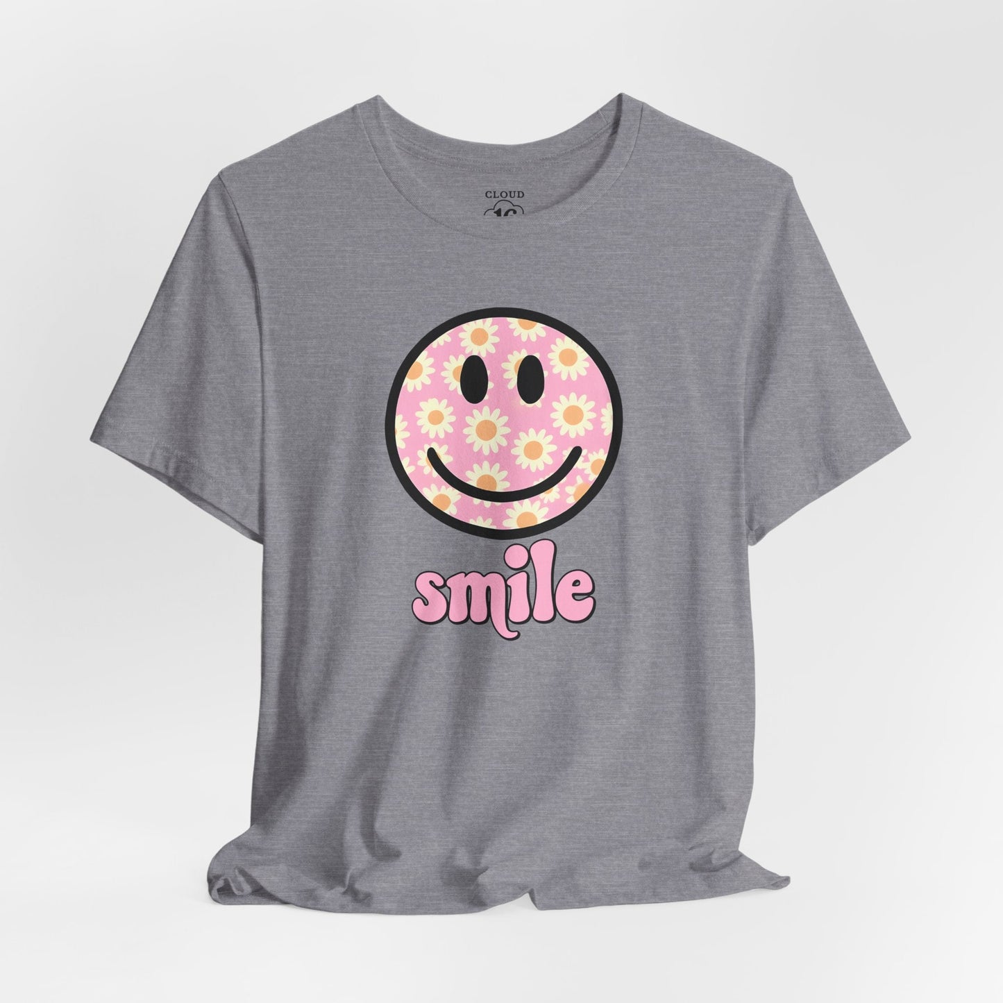 Smile Floral Womens T-Shirt - Positive Vibes Tee