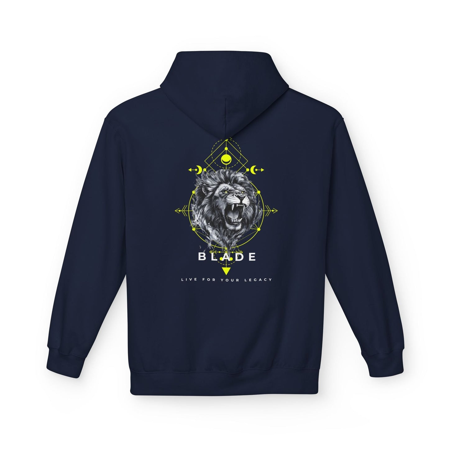 Geometric King White TX Lion Hoodie