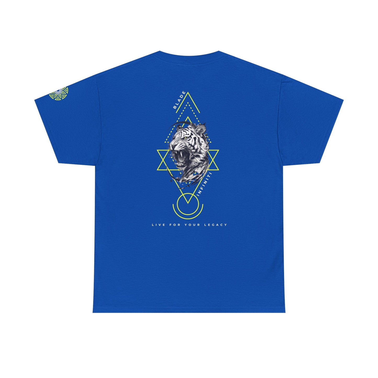 Geometric King Version 2 Neon Green Tiger Back T-Shirt