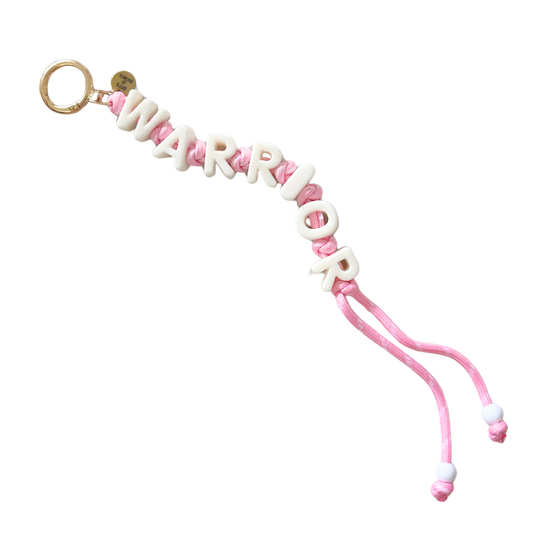WARRIOR ♡ bag charm for Breast Cancer Awareness