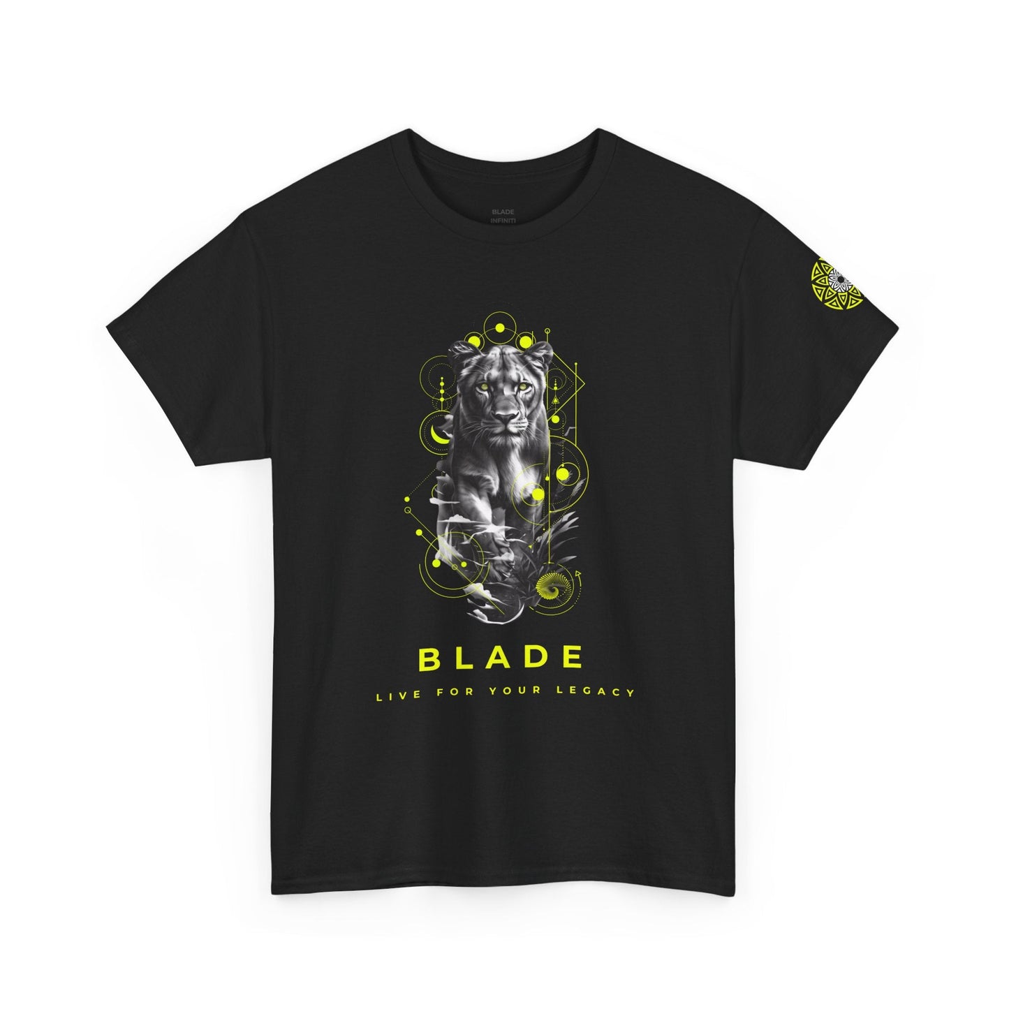Geometric Reign Neon Green TX Panther T-Shirt