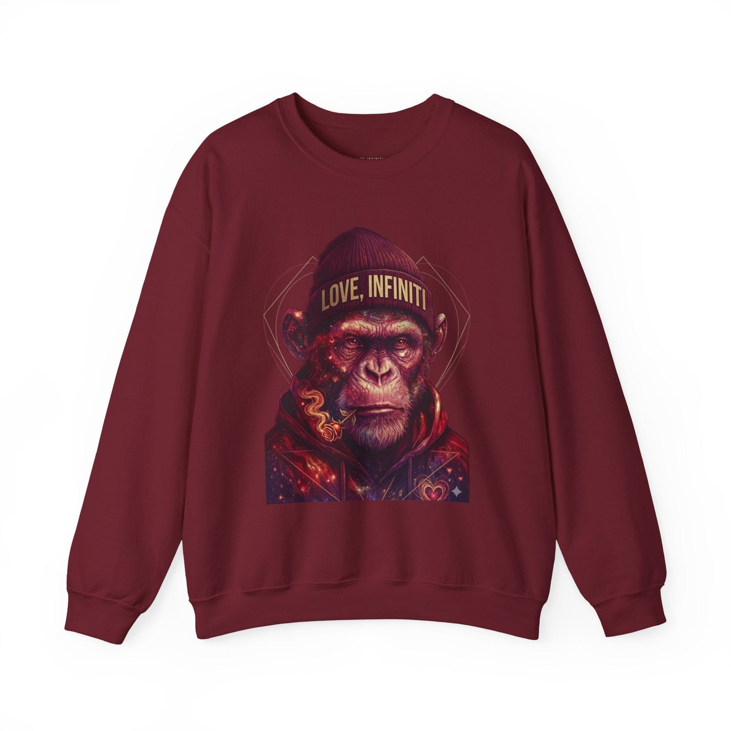 Weed/Rose Galactic Monkey - Love, Infiniti Sweater