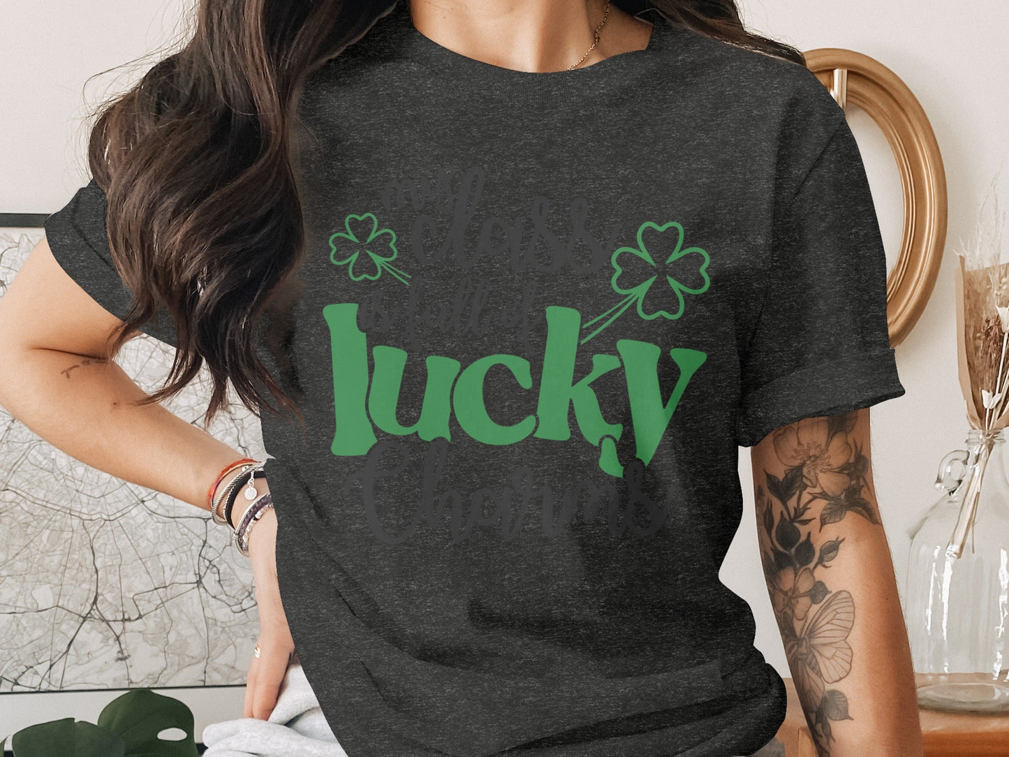 St Patricks Day My Class Full Lucky Charms Clover T-Shirt