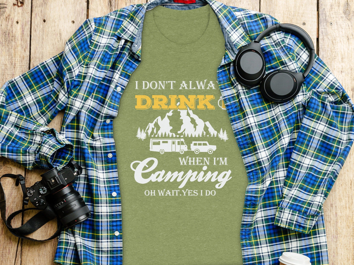 Camping Trip Funny Drinking Quote Graphic Adventure T-Shirt