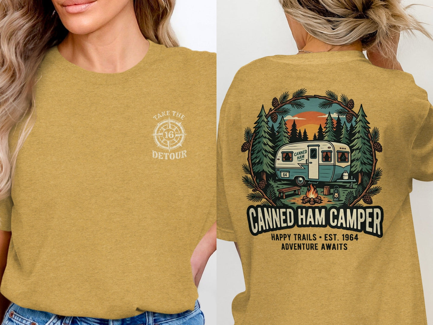 Happy Trails Canned Ham Camper T-Shirt