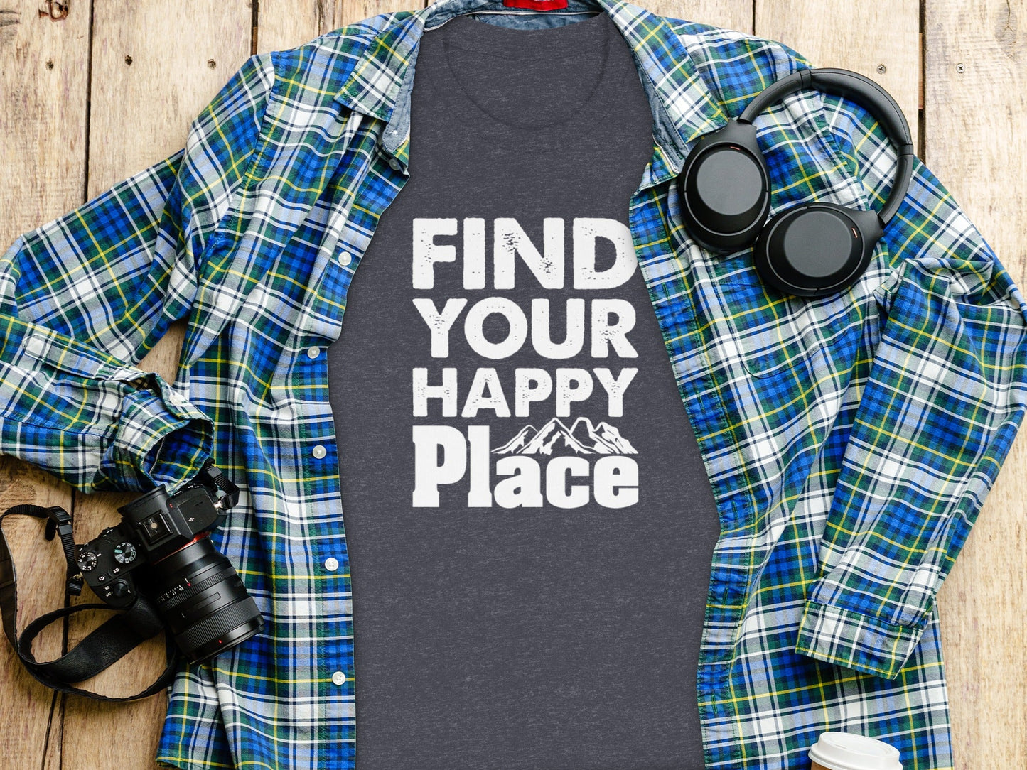 Find Your Happy Place with Mountain T-Shirt
