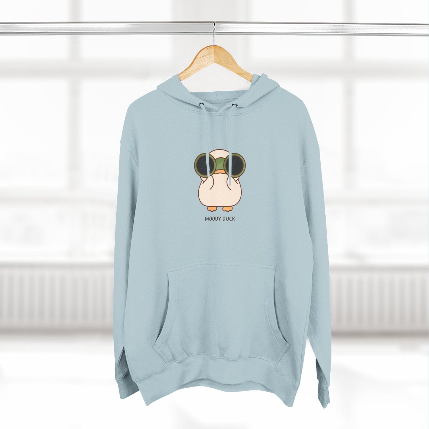 Moody Duck Fleece Hoodie | Cute Graphic Sweatshirt