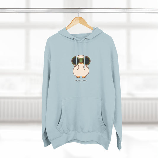 Moody Duck Fleece Hoodie | Cute Graphic Sweatshirt