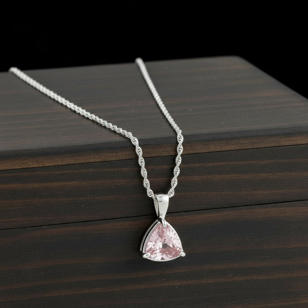 Infinity Pendant<br>Trilliant Cut • Small 8mm