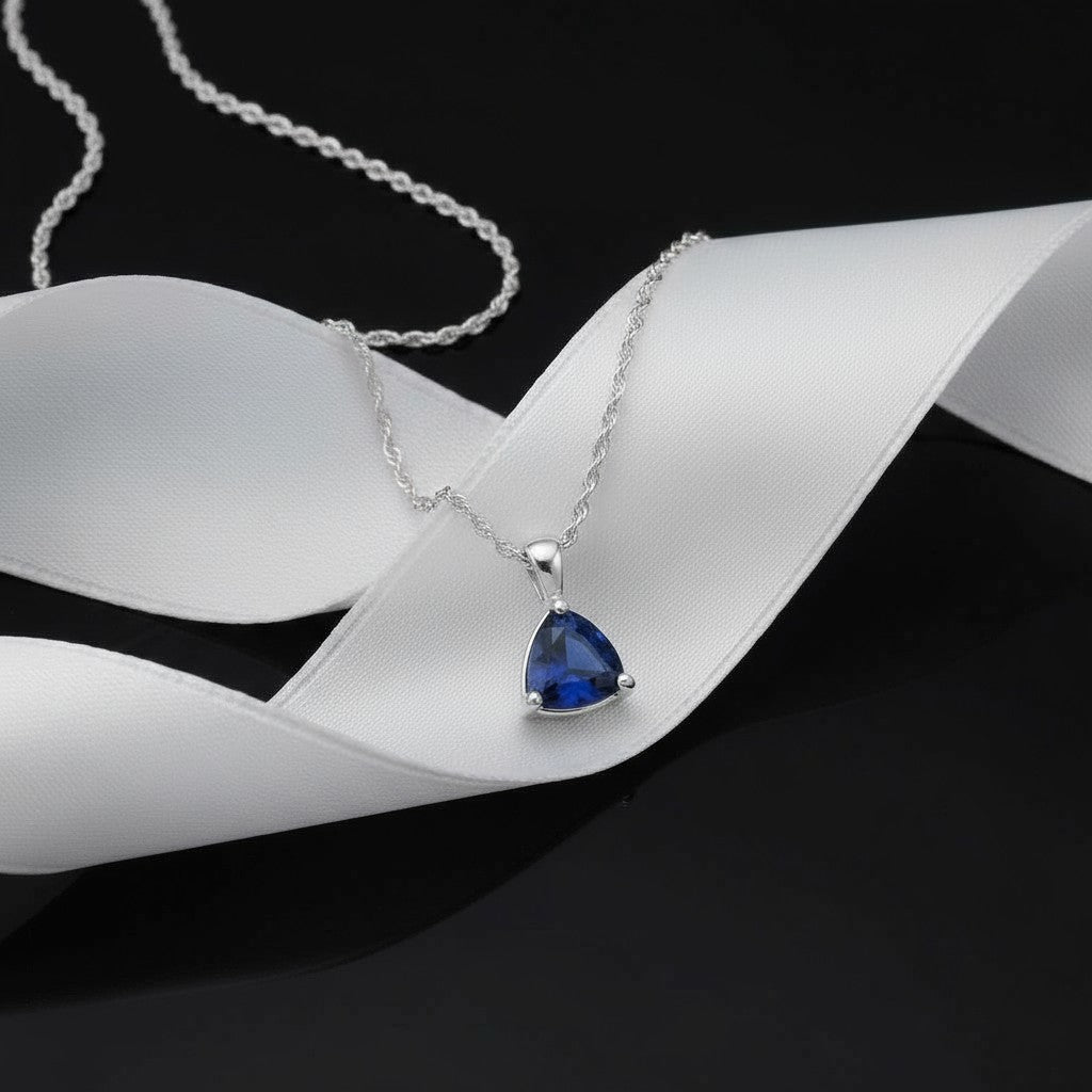 Infinity Pendant<br>Trilliant Cut • Small 8mm