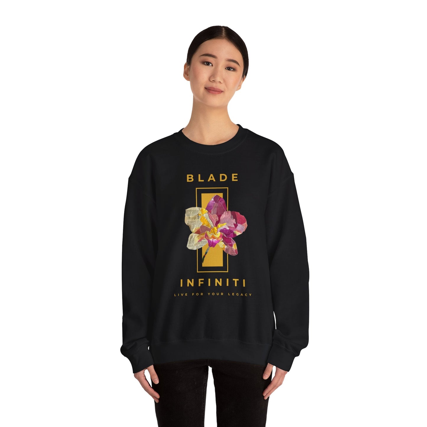 Essence of Infiniti Yellow Floral Unisex Crewneck Sweater