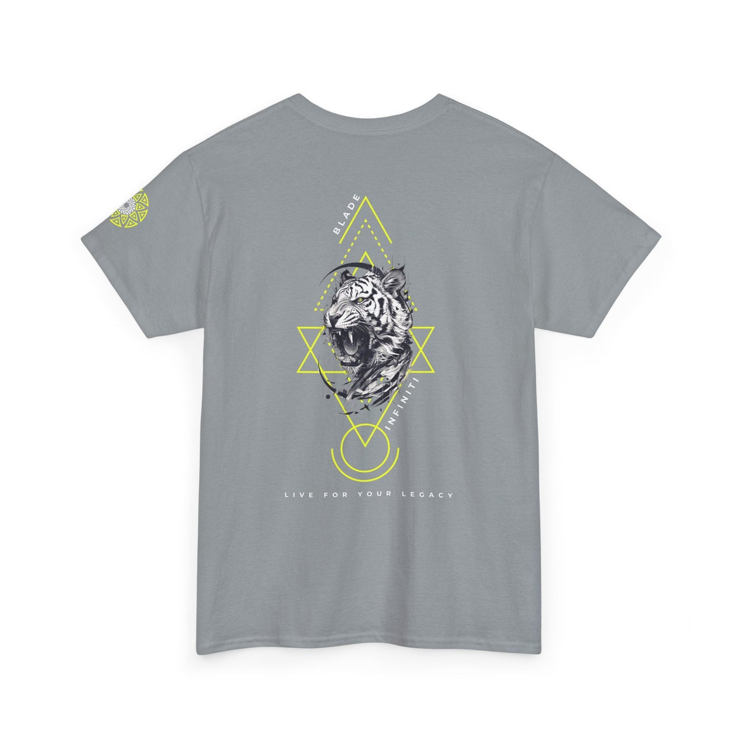 Geometric King Version 2 Neon Green Tiger Back T-Shirt