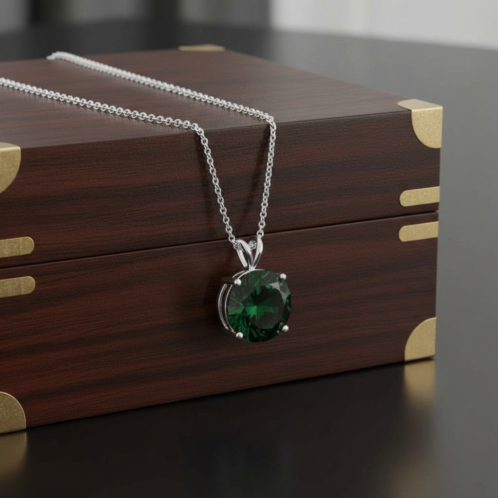 Circle of Life Pendant<br>Round Portuguese Cut • Large 15mm