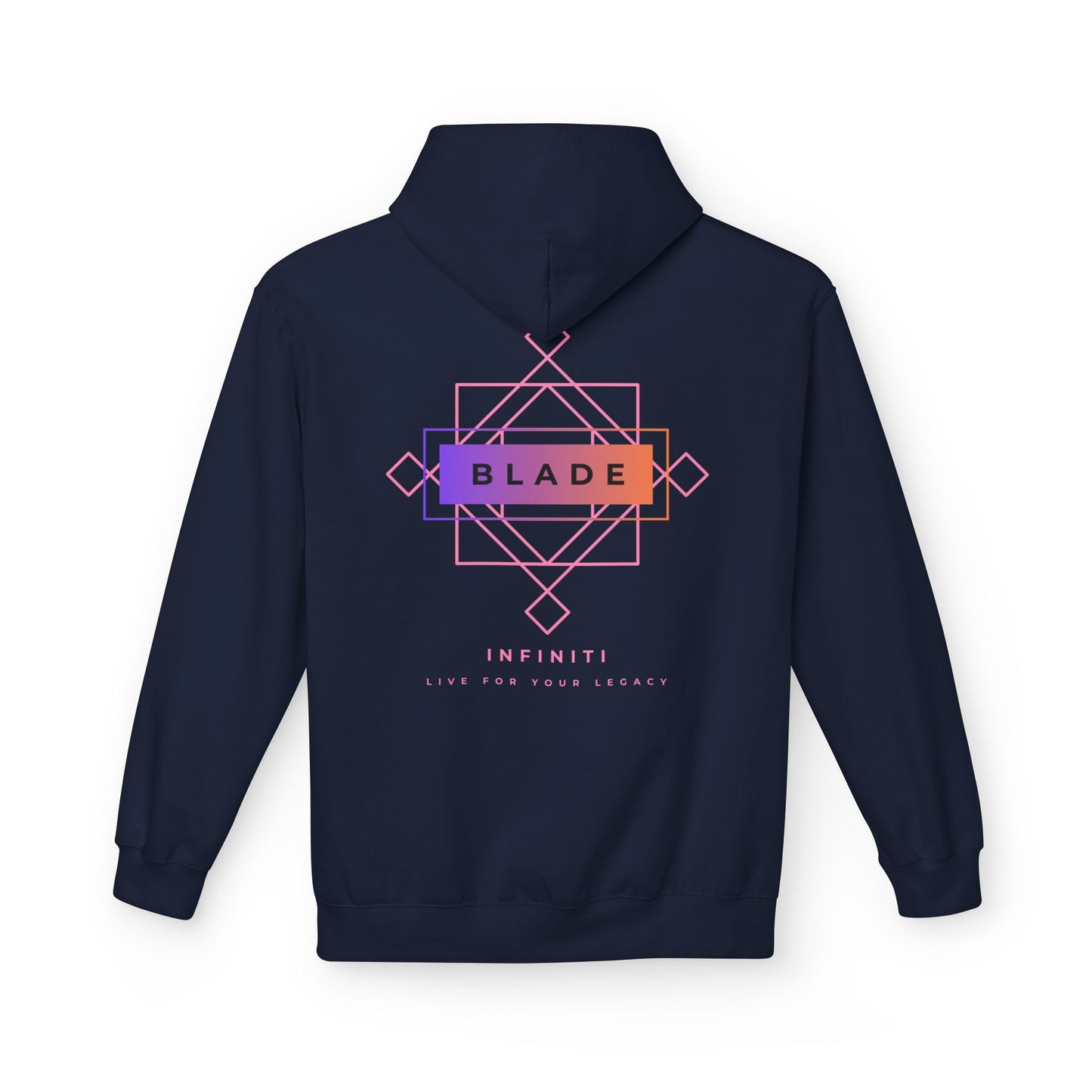 Geometric Infiniti Purple/Pink/Orange Ombre Hoodie