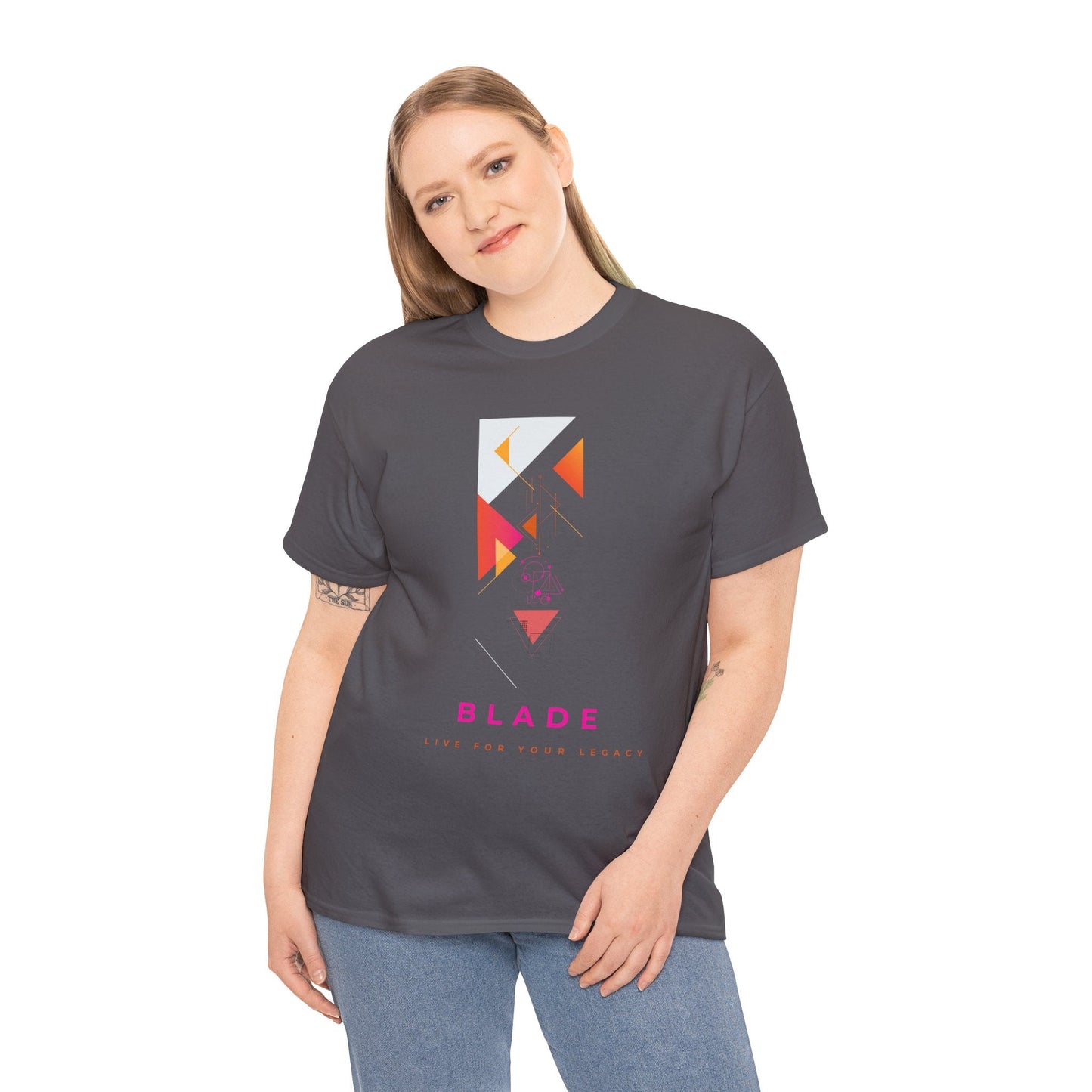 Geometric Odyssey  Pink/Orange T-Shirt