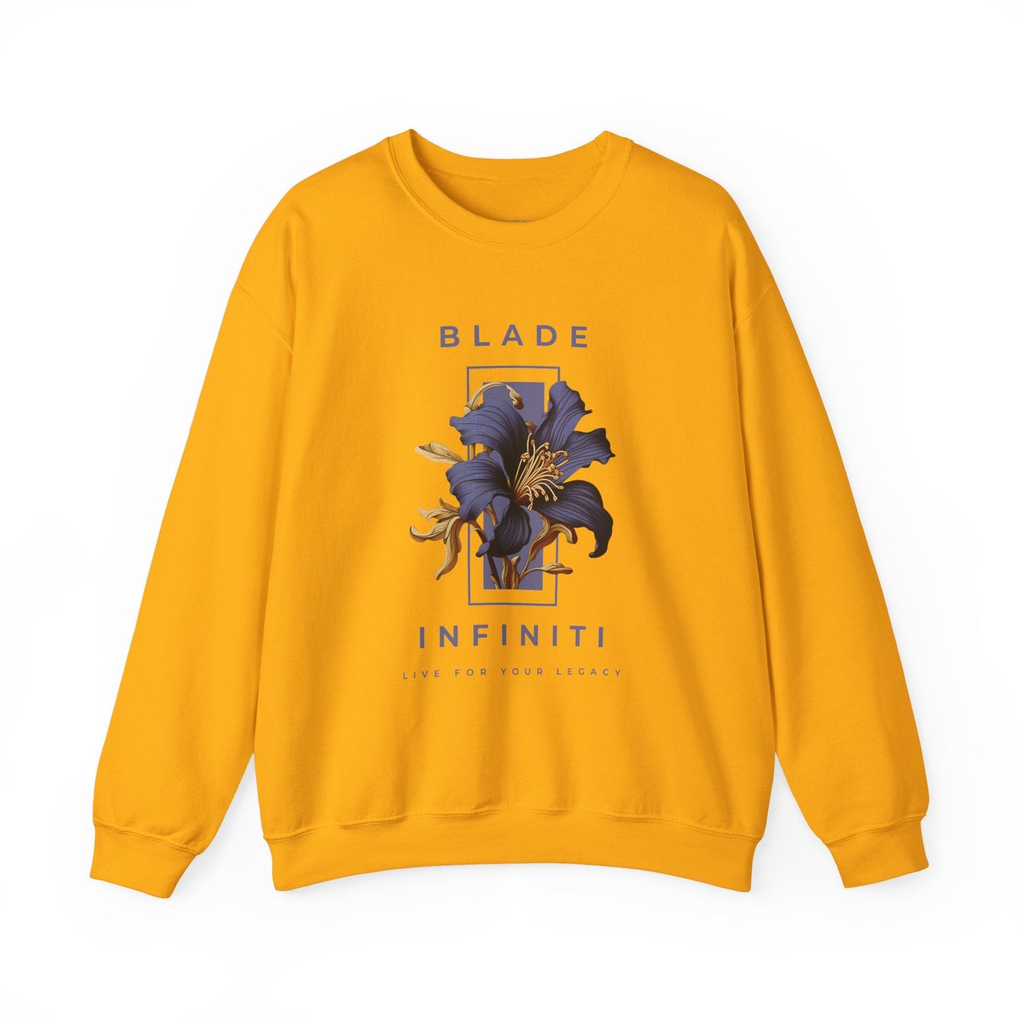 Essence of Infiniti Brown/Navy/Purple Floral Unisex Crewneck Sweater