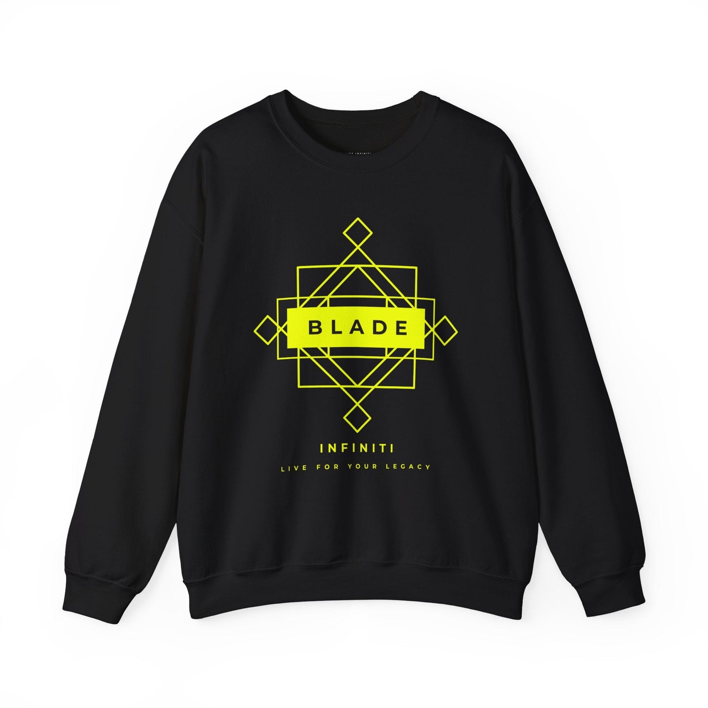 Geometric Infiniti Neon Green Unisex Crewneck Sweater