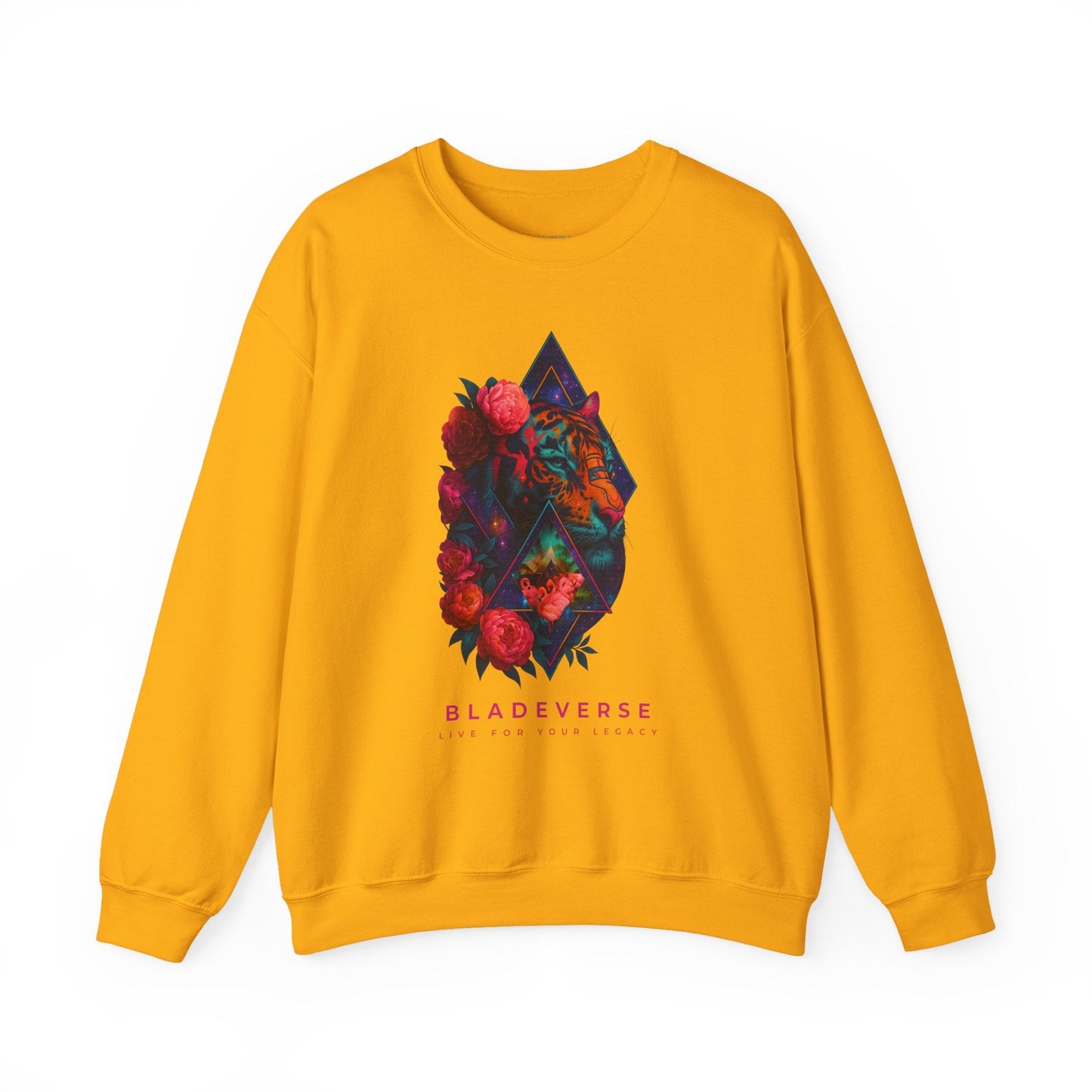Galactic Floral Tiger Unisex Crewneck Sweater