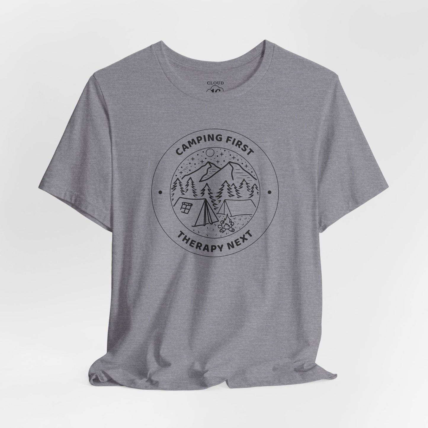 Camping Therapy Unisex T-Shirt - Nature Lover Gift for Outdoor Adventures