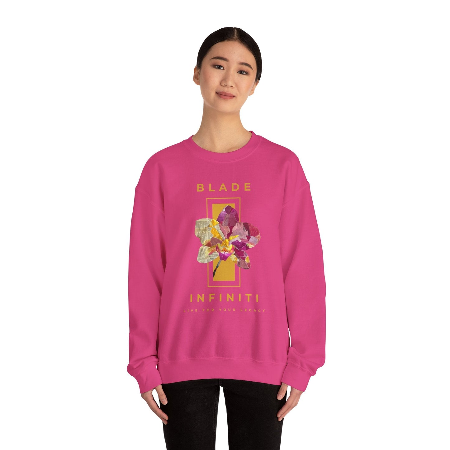 Essence of Infiniti Yellow Floral Unisex Crewneck Sweater