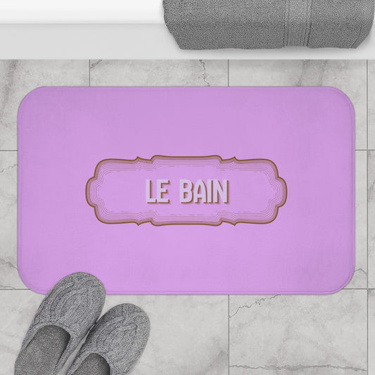 Le Bain Lilac Bath Mat — French Bathroom Décor, Soft Plush Floor Mat