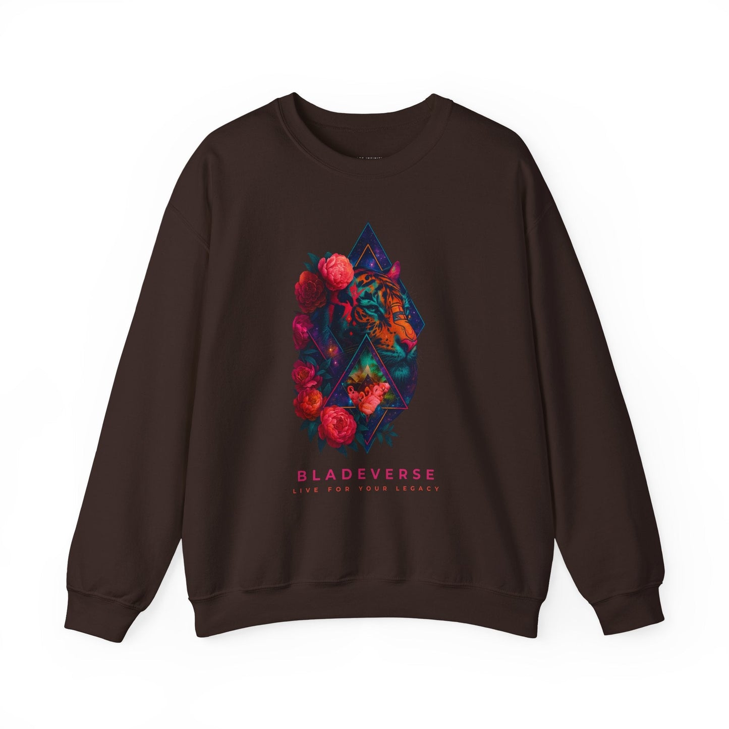 Galactic Floral Tiger Unisex Crewneck Sweater