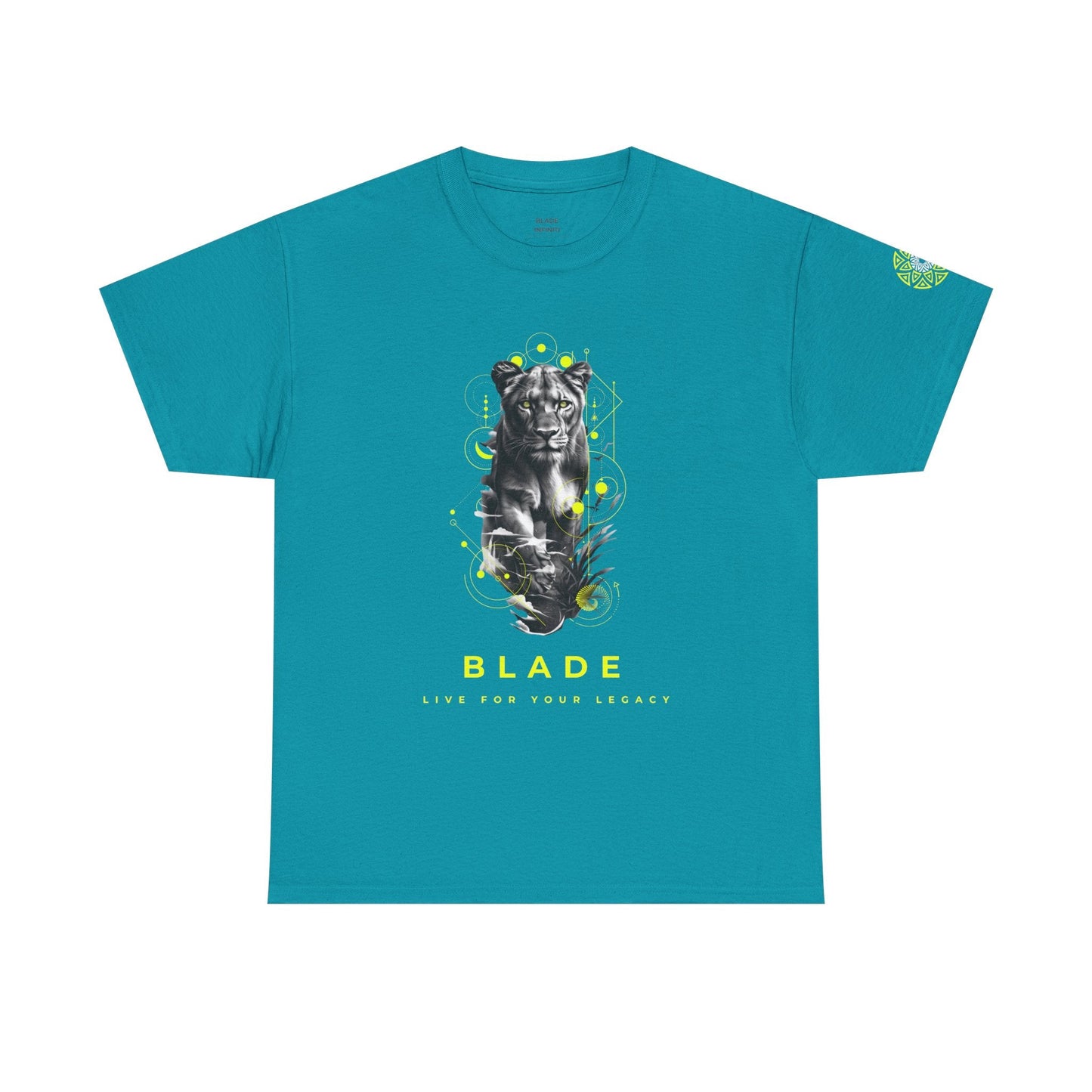 Geometric Reign Neon Green TX Panther T-Shirt