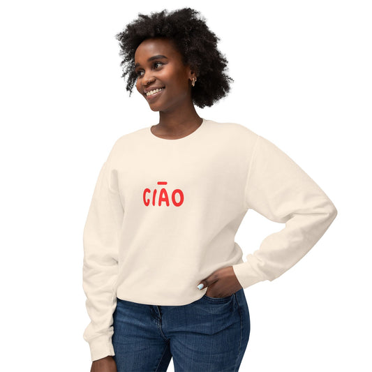 Playful CIAO Crewneck Sweatshirt, Ladies Loungewear