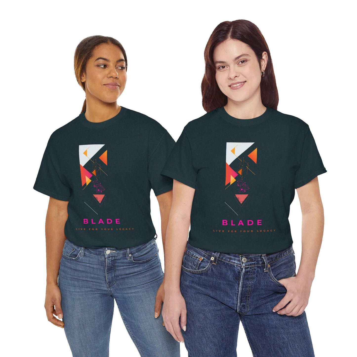 Geometric Odyssey  Pink/Orange T-Shirt