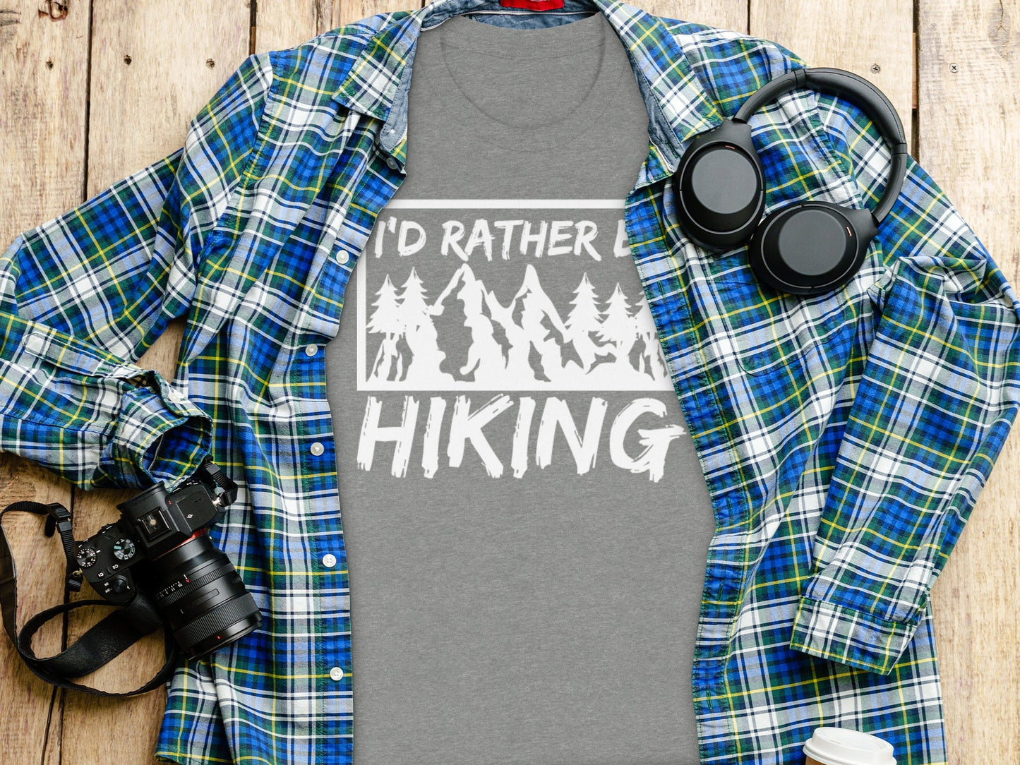 I would rather be Hiking outdoors Mountain T-Shirt