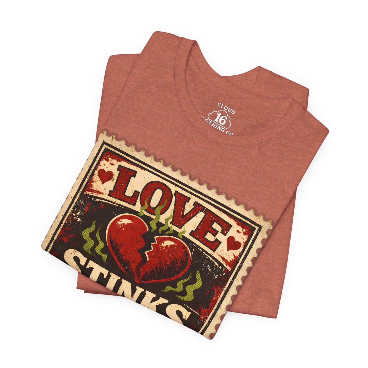 Love Stinks Postage Stamp Tee T-Shirt