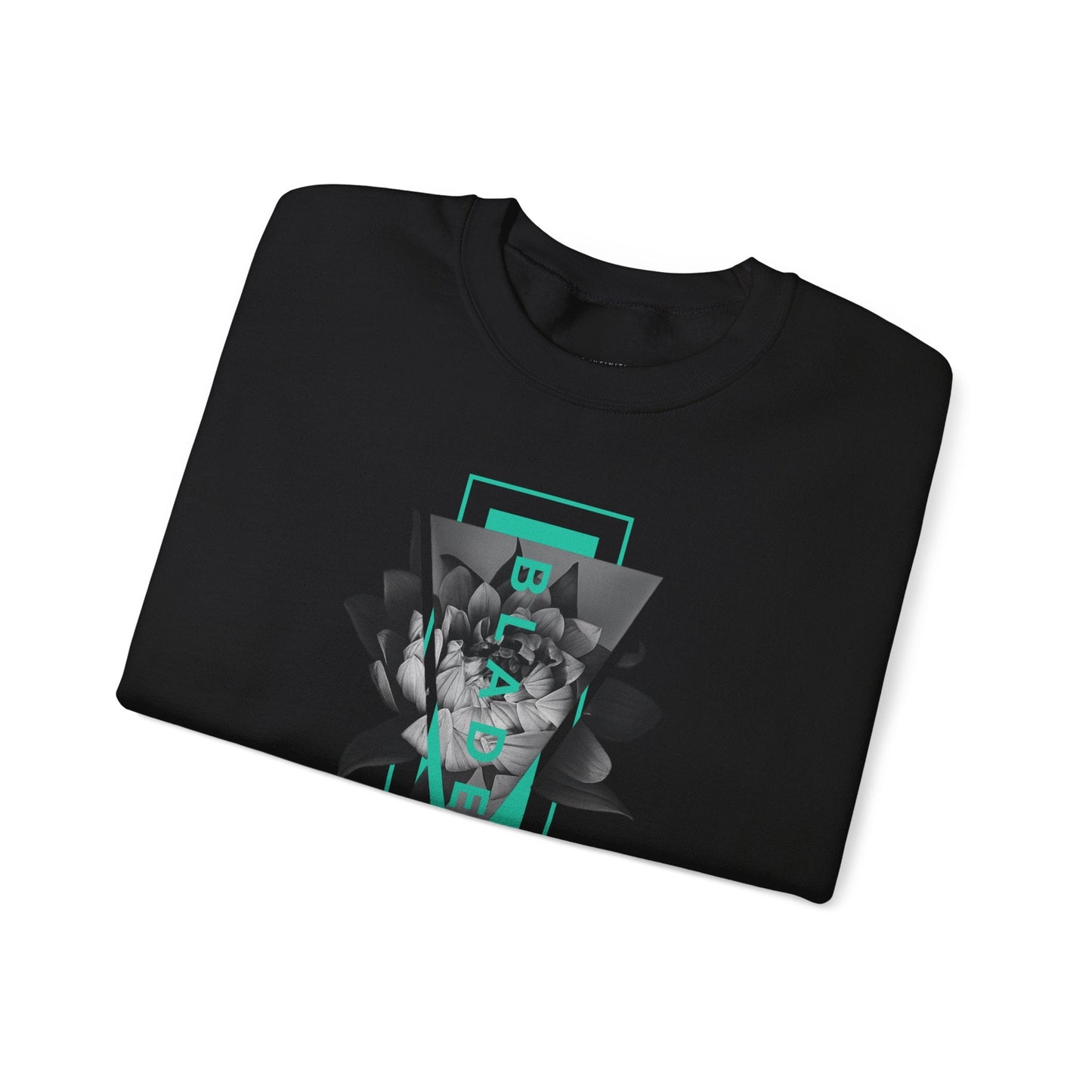 Flora Essence Teal Floral Unisex Crewneck Sweater