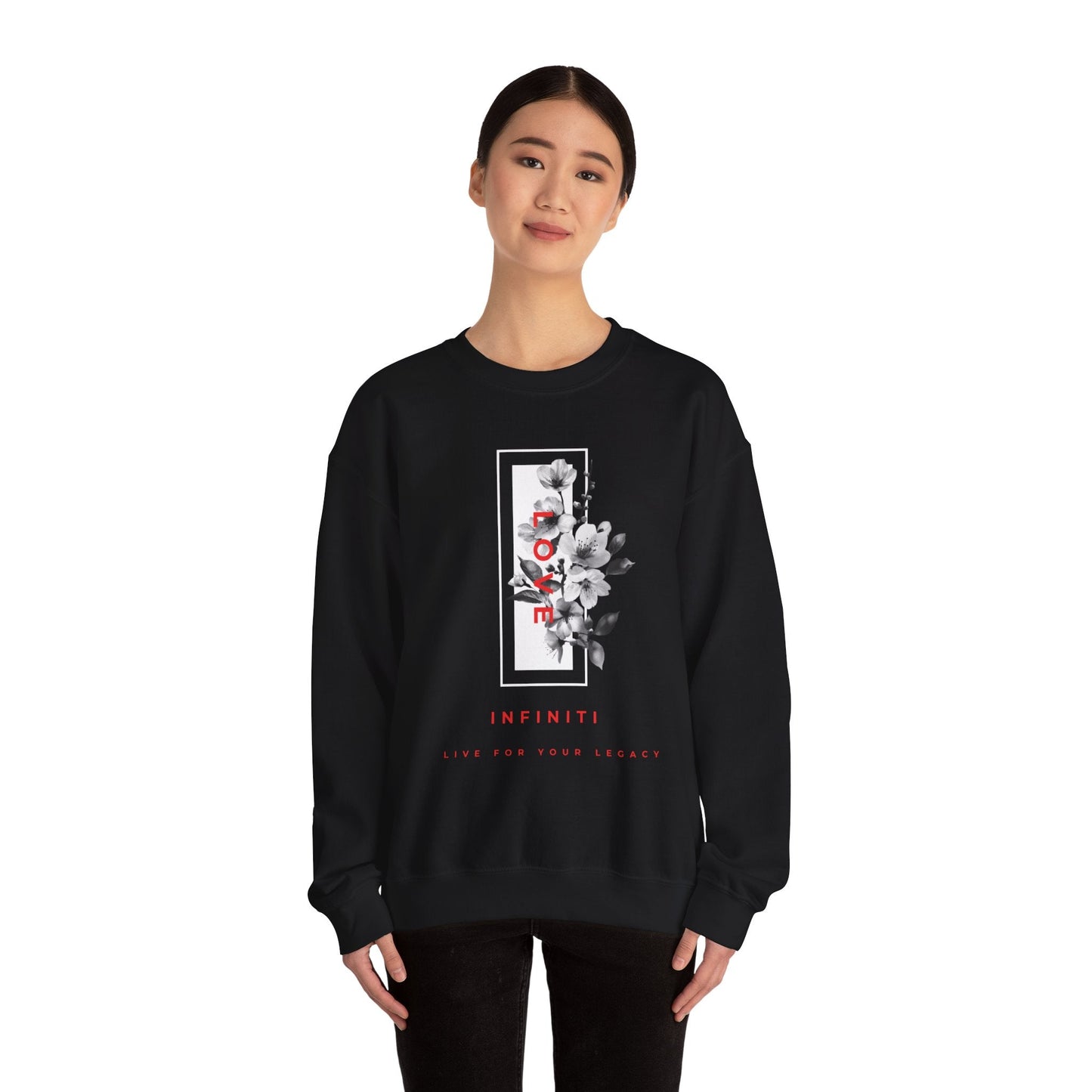 Bloom Bae Red/White Floral Love, Infiniti Sweater