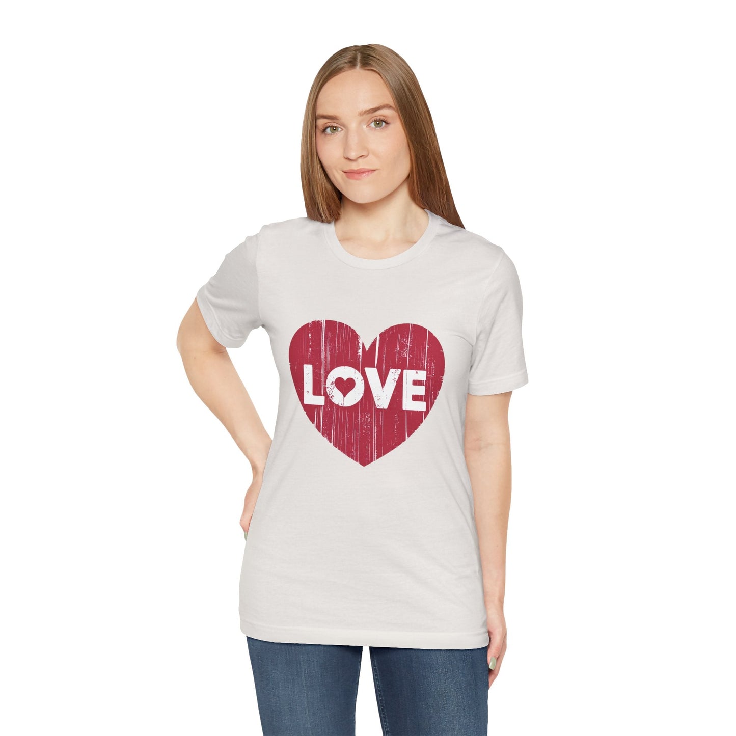 Love T-Shirt - Vintage Distressed Heart Graphic Tee