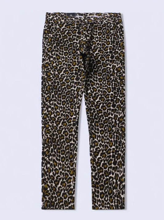 Men's Leopard Print Slim-Fit Pants