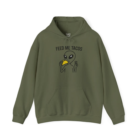 Alien Taco Lover Hoodie - Funny UFO Foodie Sweatshirt for Men & Women