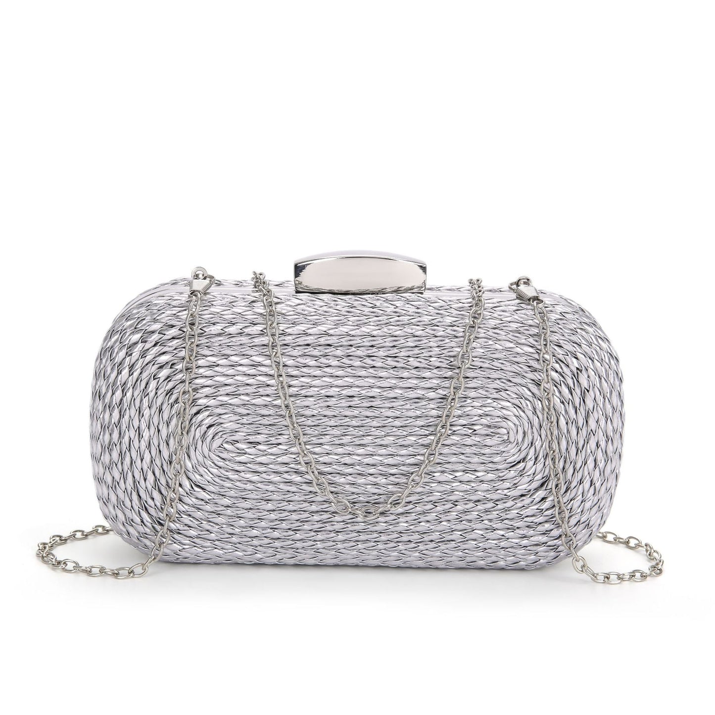 PU women's bag single shoulder woven evening bag