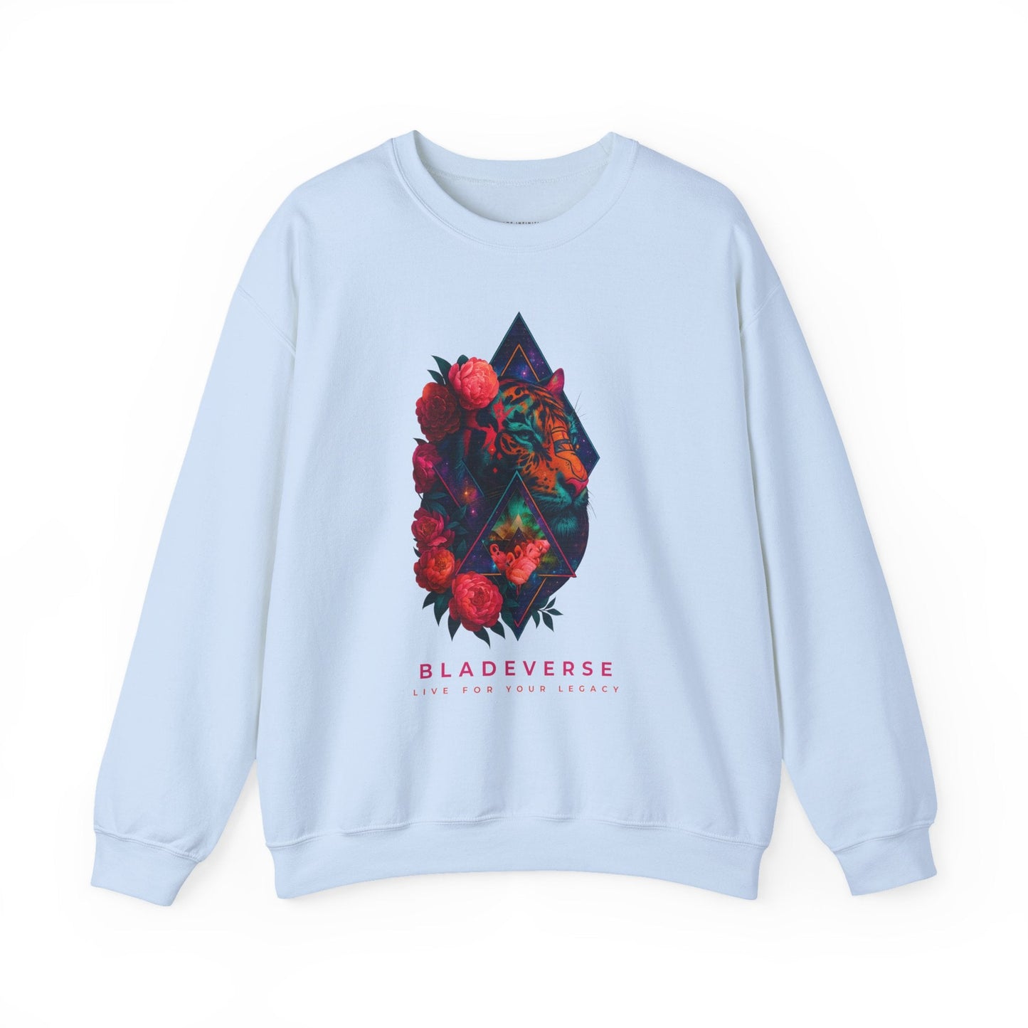 Galactic Floral Tiger Unisex Crewneck Sweater