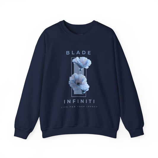 Essence of Infiniti Mint/Blue Floral Unisex Crewneck Sweater