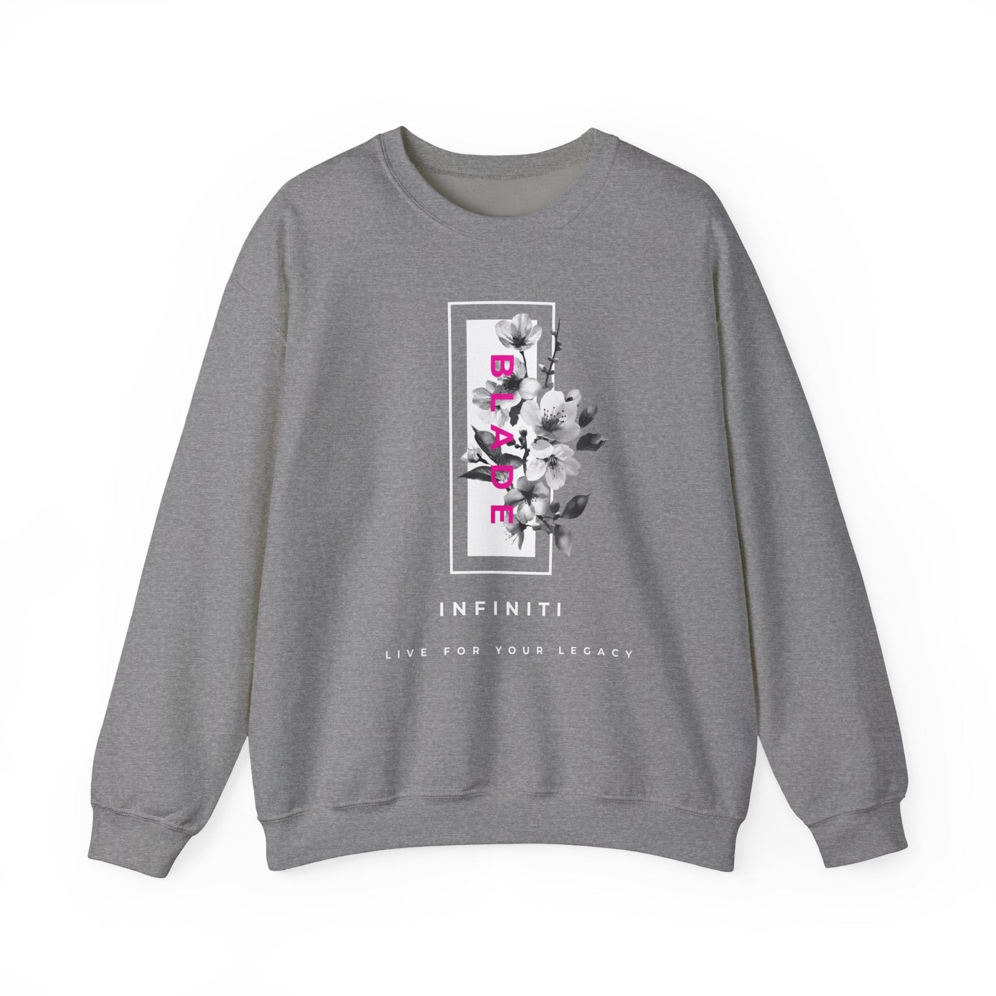 Bloom Bae Deep Pink Floral Unisex Crewneck Sweater