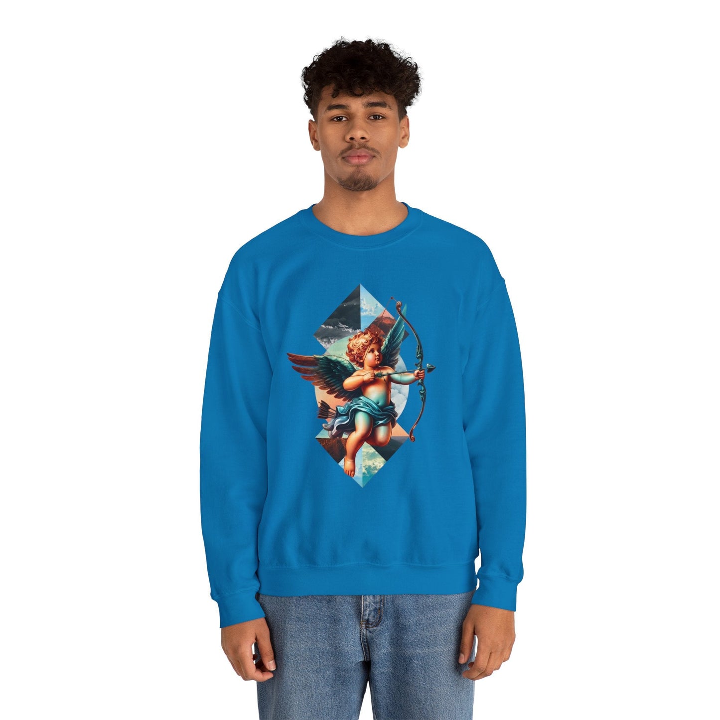 Cupid's Bow Blue + Arrow - Love, Infiniti Unisex Crewneck Sweater