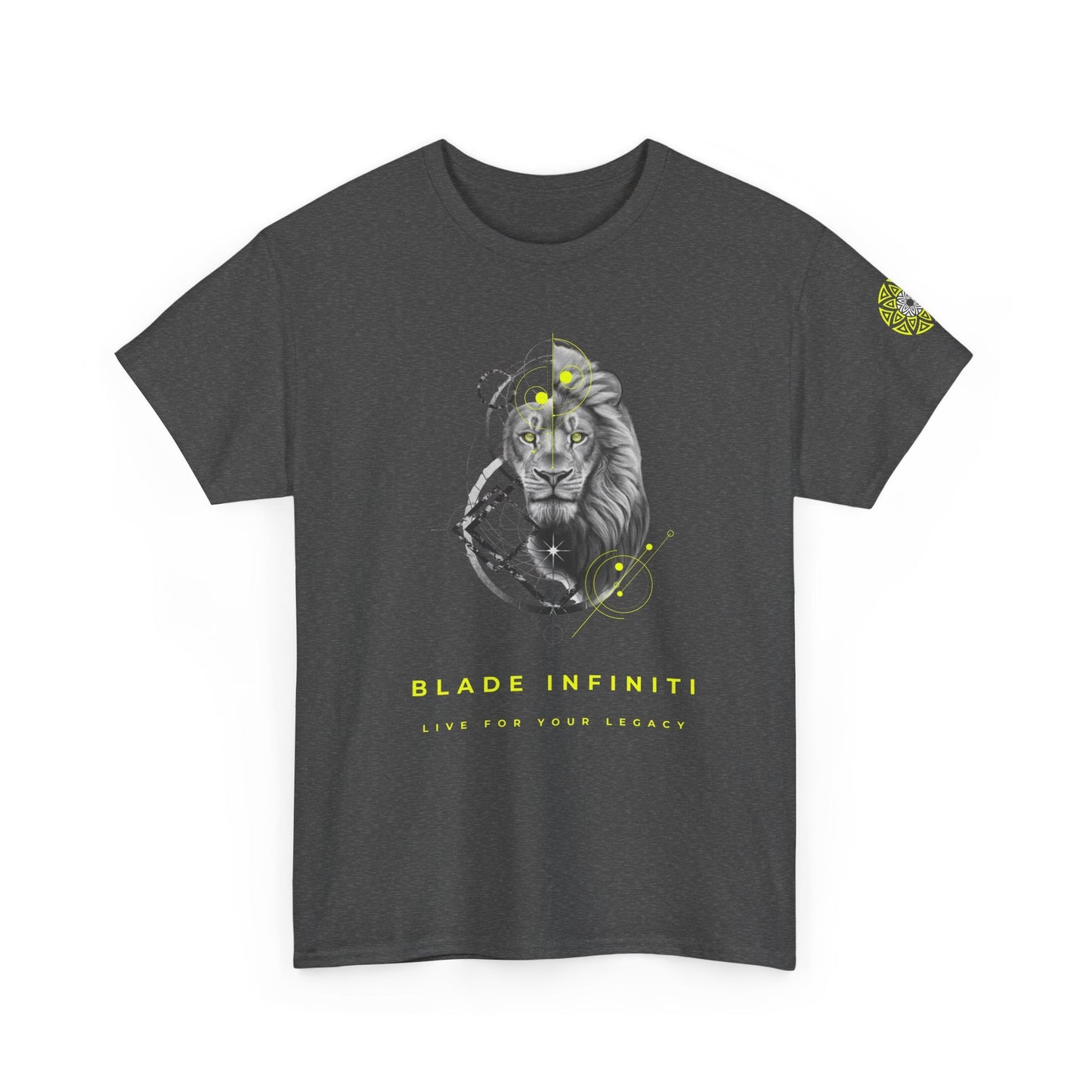 Geometric King Lion Neon Green TX T-Shirt