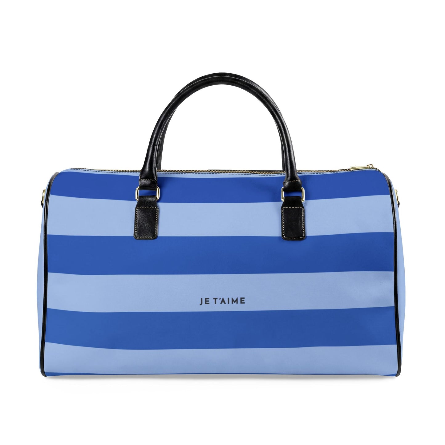 California Love Leather Travel Bag — Blue Monochrome Weekender Duffle