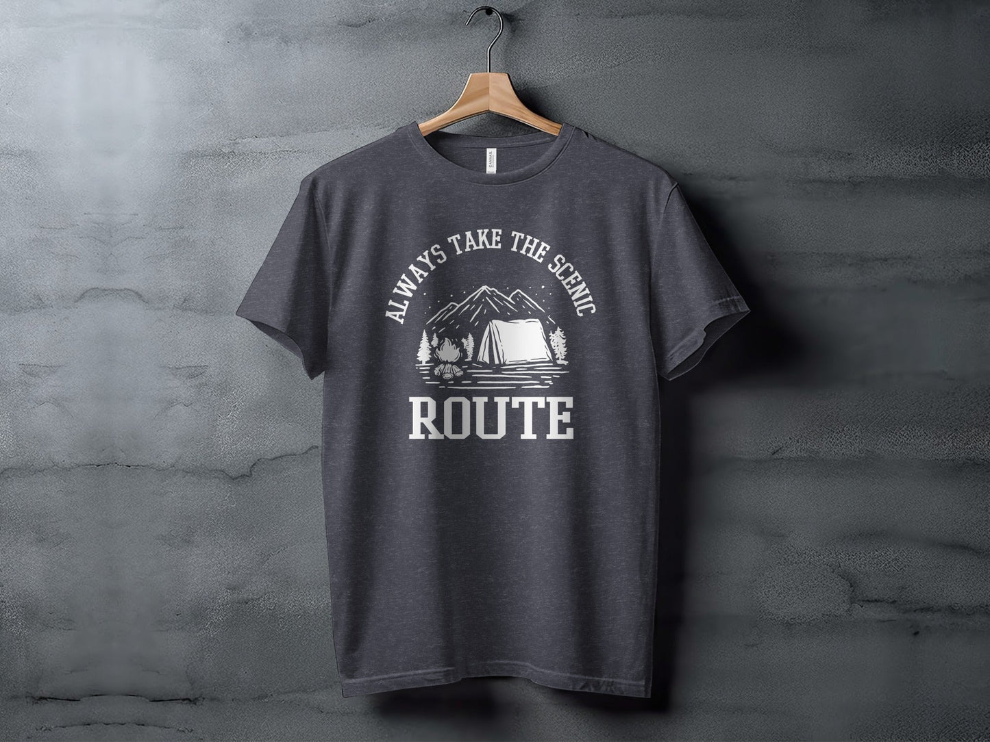 Always Take The Scenic Route Camping Adventure T-Shirt